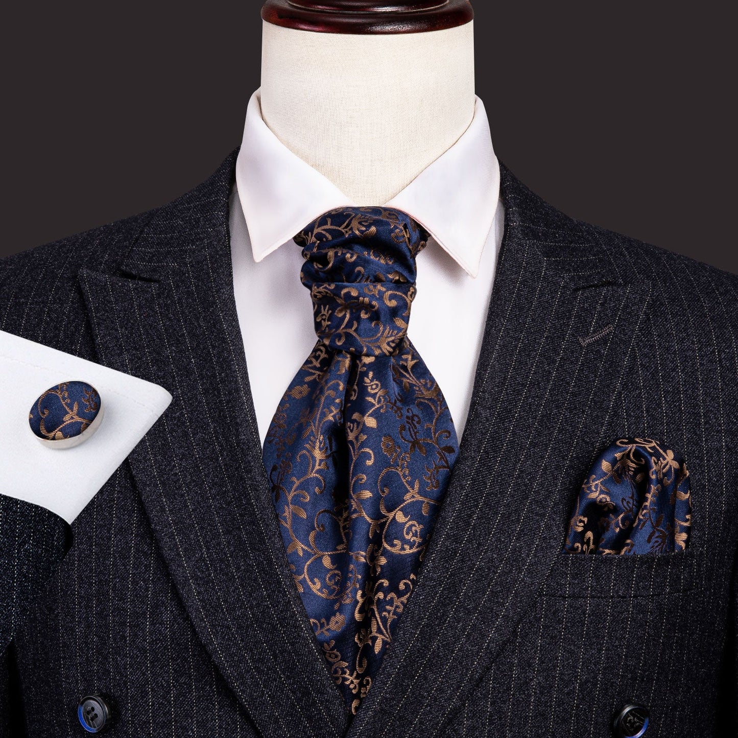 The Stallion Floral Ascot and Pocket Square Ascot - Sophisticated Gentlemen
