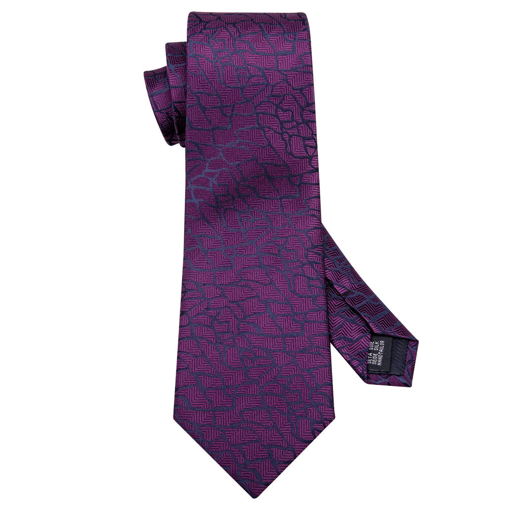 Purple Black Plaid Tie, Pocket Square and Cufflinks Set tie sets - Sophisticated Gentlemen