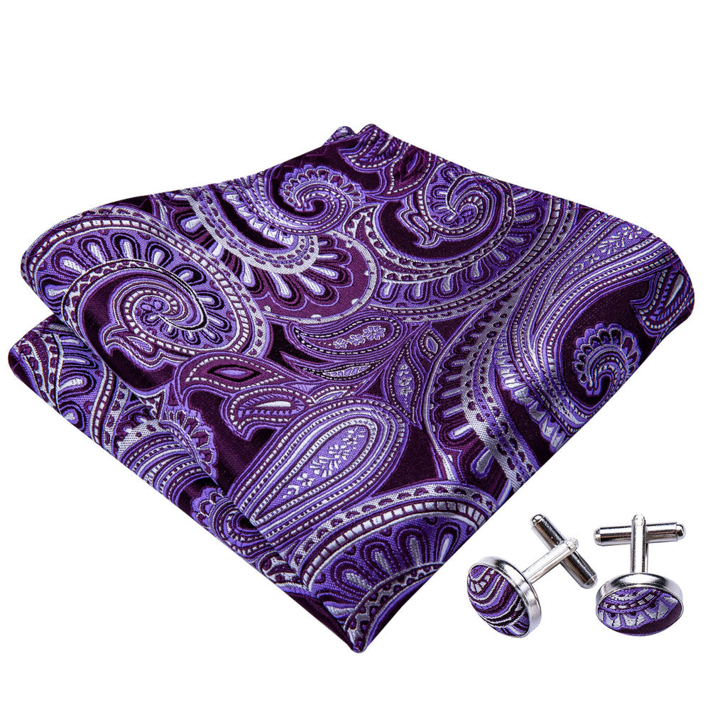 Purple Paisley Bow Tie Set bow ties - Sophisticated Gentlemen