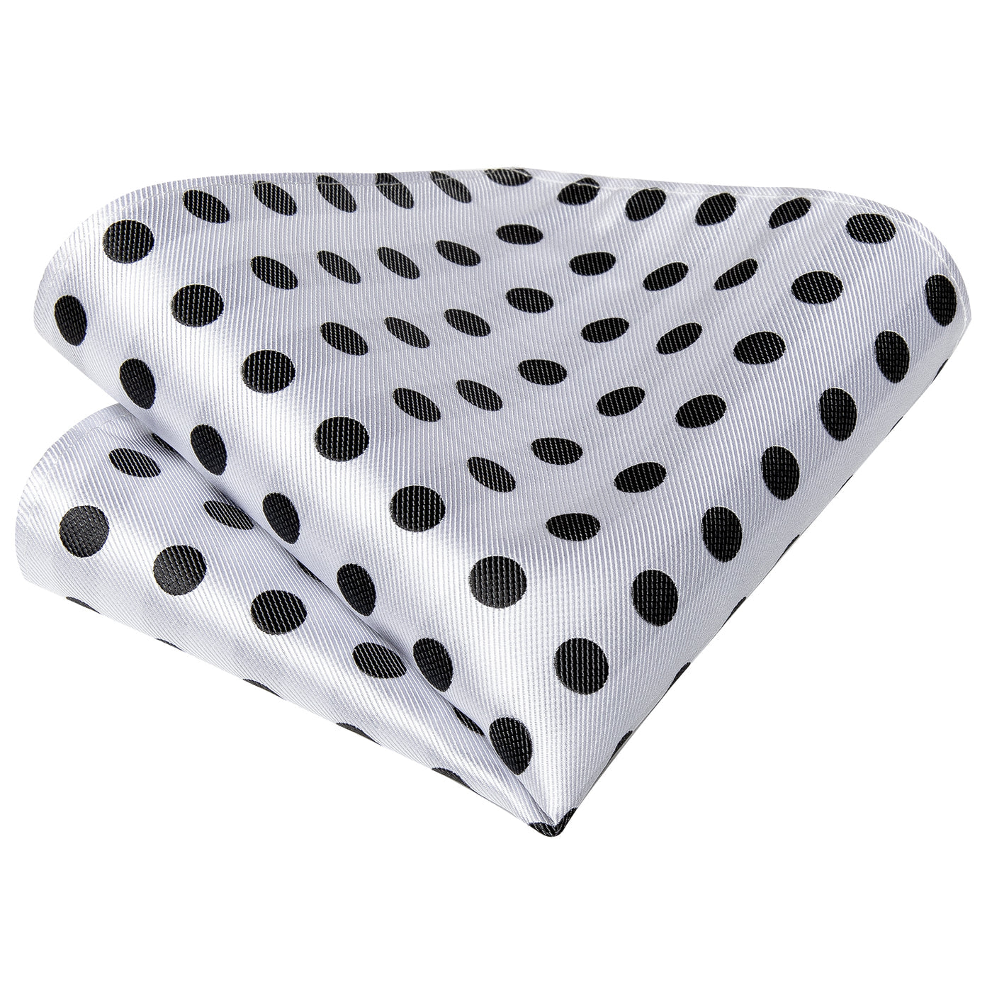 Black & White Polka Dot Tie, Pocket Square and Cufflinks tie sets - Sophisticated Gentlemen