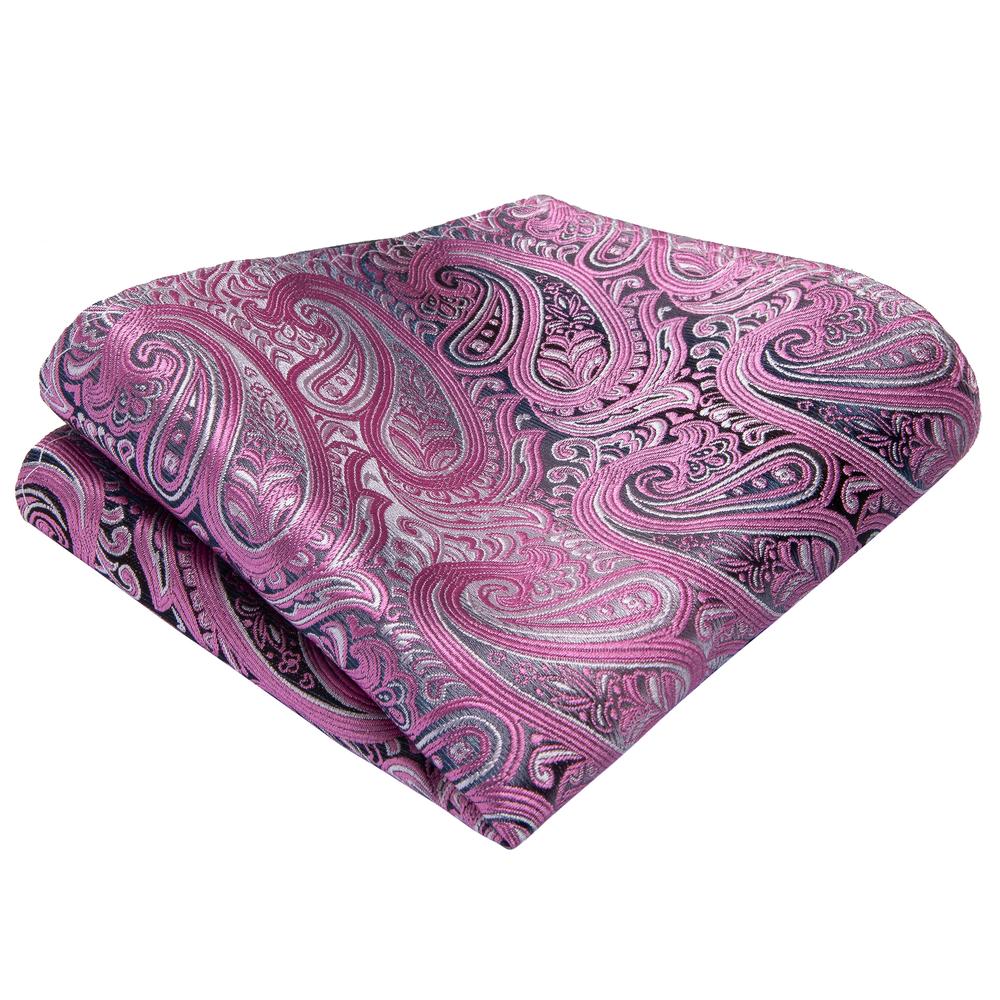 Blush Pink Paisley Silk Tie, Pocket Square & Cufflinks Set tie sets - Sophisticated Gentlemen