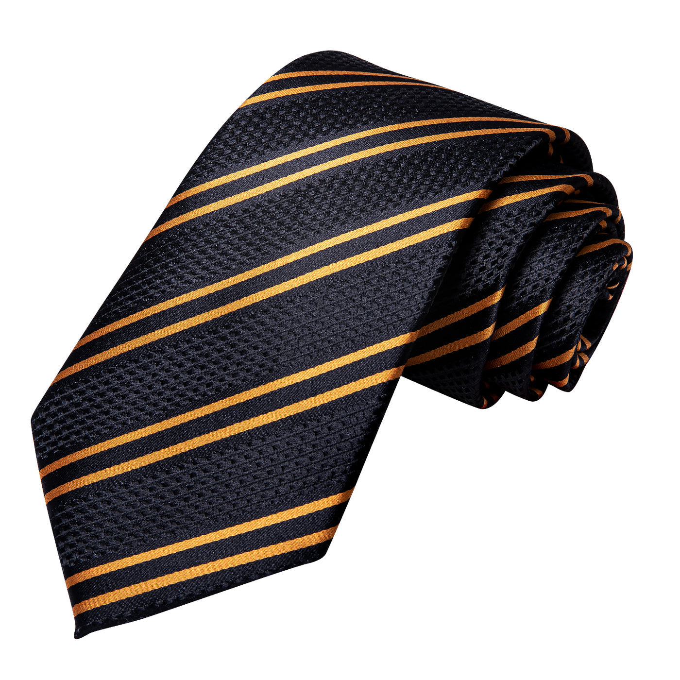 Luxury Black Double Stripe Necktie