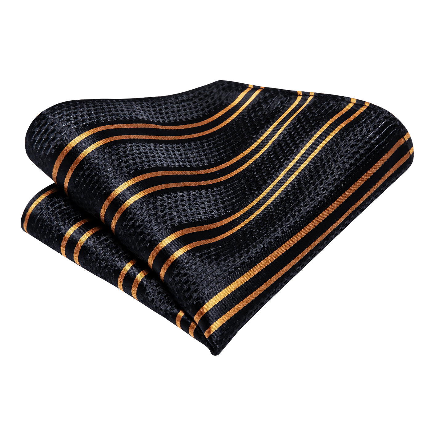 Luxury Black Double Stripe Necktie