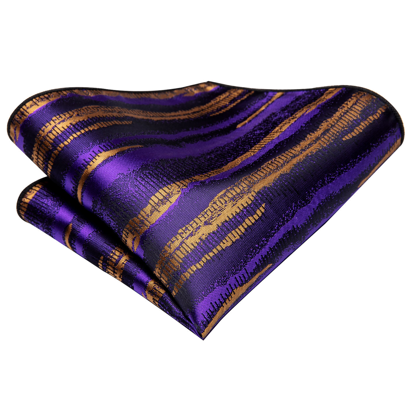 Purple and Gold Striped Tie Set tie set - Sophisticated Gentlemen