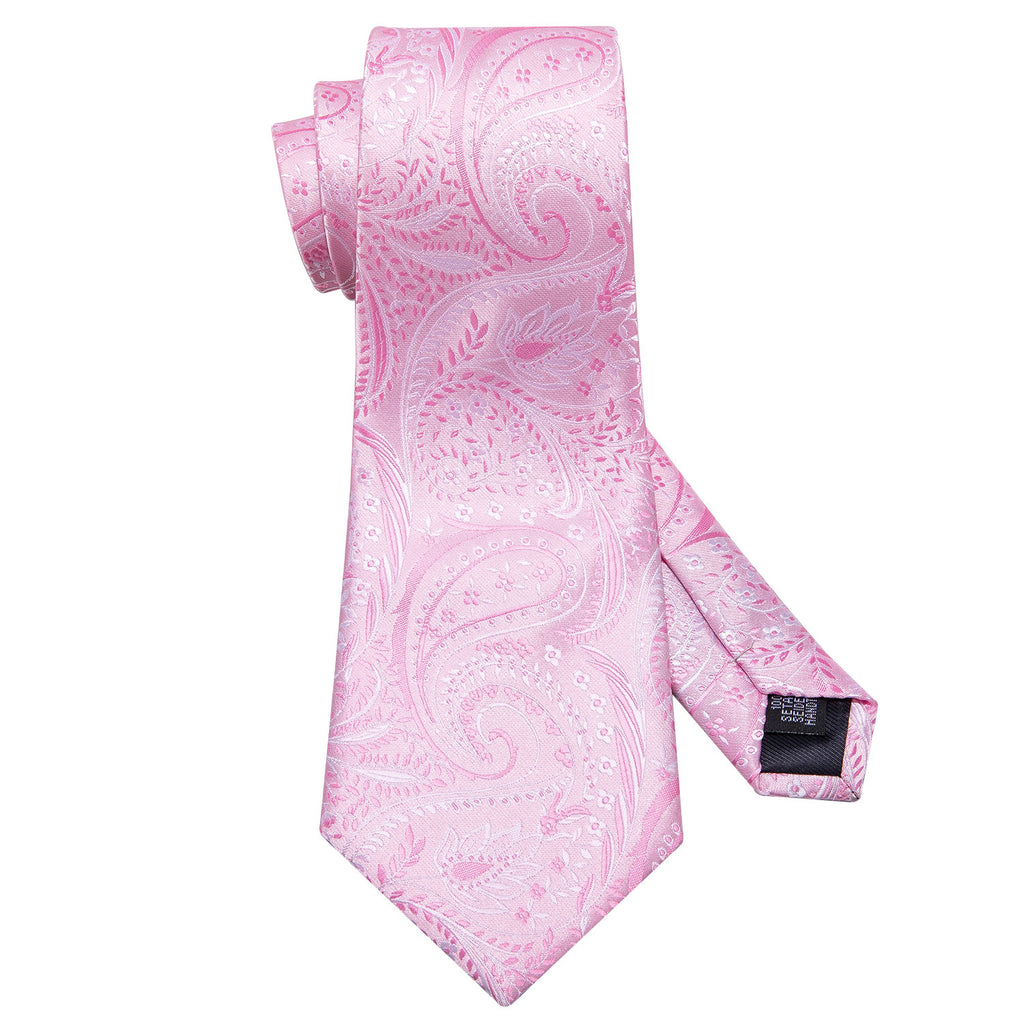 Pink Floral Tie, Pocket Square and Cufflinks Set tie sets - Sophisticated Gentlemen