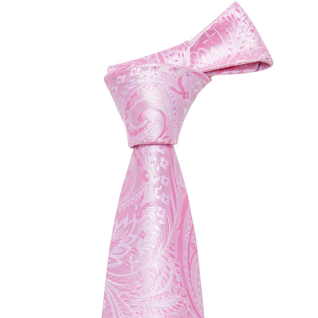 Pink Floral Tie, Pocket Square and Cufflinks Set tie sets - Sophisticated Gentlemen