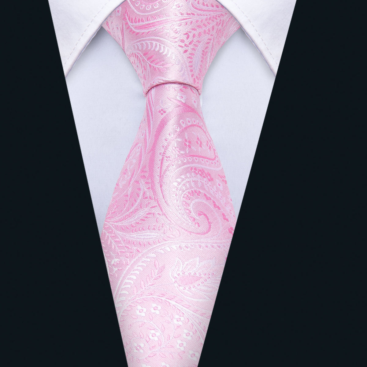 Pink Floral Tie, Pocket Square and Cufflinks Set tie sets - Sophisticated Gentlemen