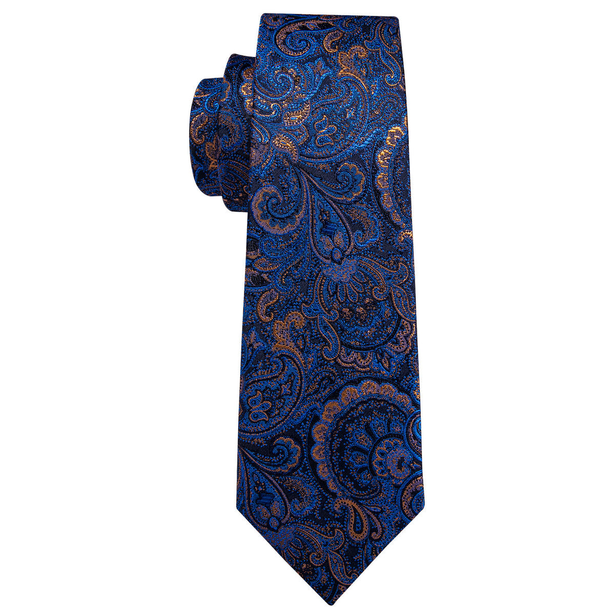 Deep Blue Paisley Tie, Pocket Square and Cufflinks Set tie sets - Sophisticated Gentlemen