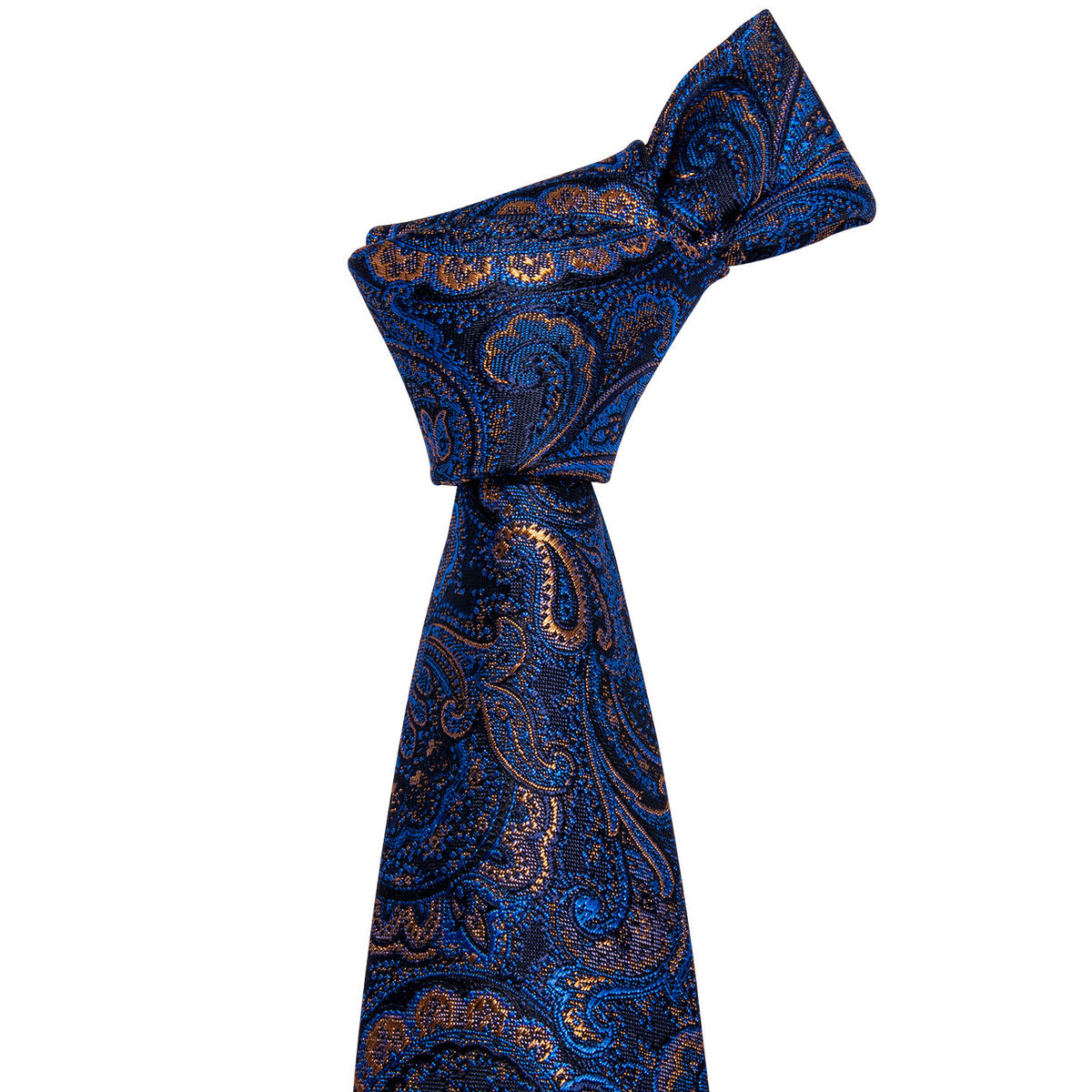 Deep Blue Paisley Tie, Pocket Square and Cufflinks Set tie sets - Sophisticated Gentlemen