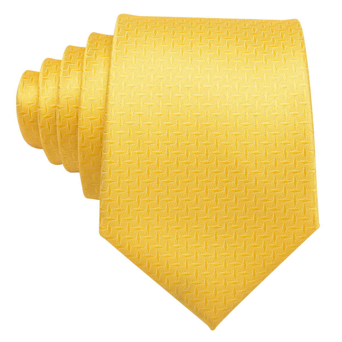 Yellow Novelty Silk Tie, Pocket Square and Cufflinks Set tie sets - Sophisticated Gentlemen