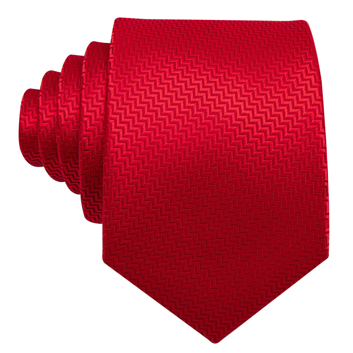 Red Novelty Silk Tie, Pocket Square and Cufflinks Set tie sets - Sophisticated Gentlemen