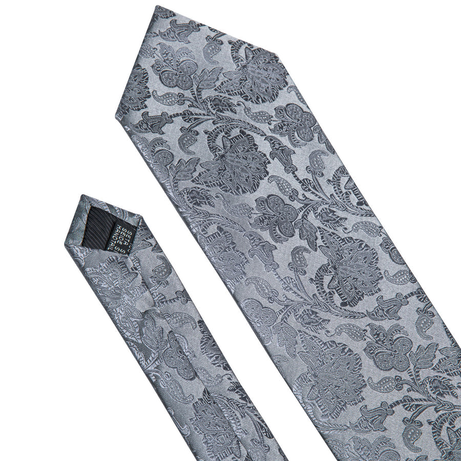 Silver Gray Premium XL Tie Set tie sets - Sophisticated Gentlemen