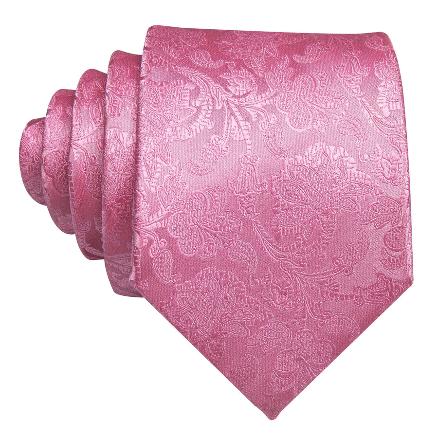 Pink Floral Silk XL Tie, Pocket Square and Cufflinks tie sets - Sophisticated Gentlemen