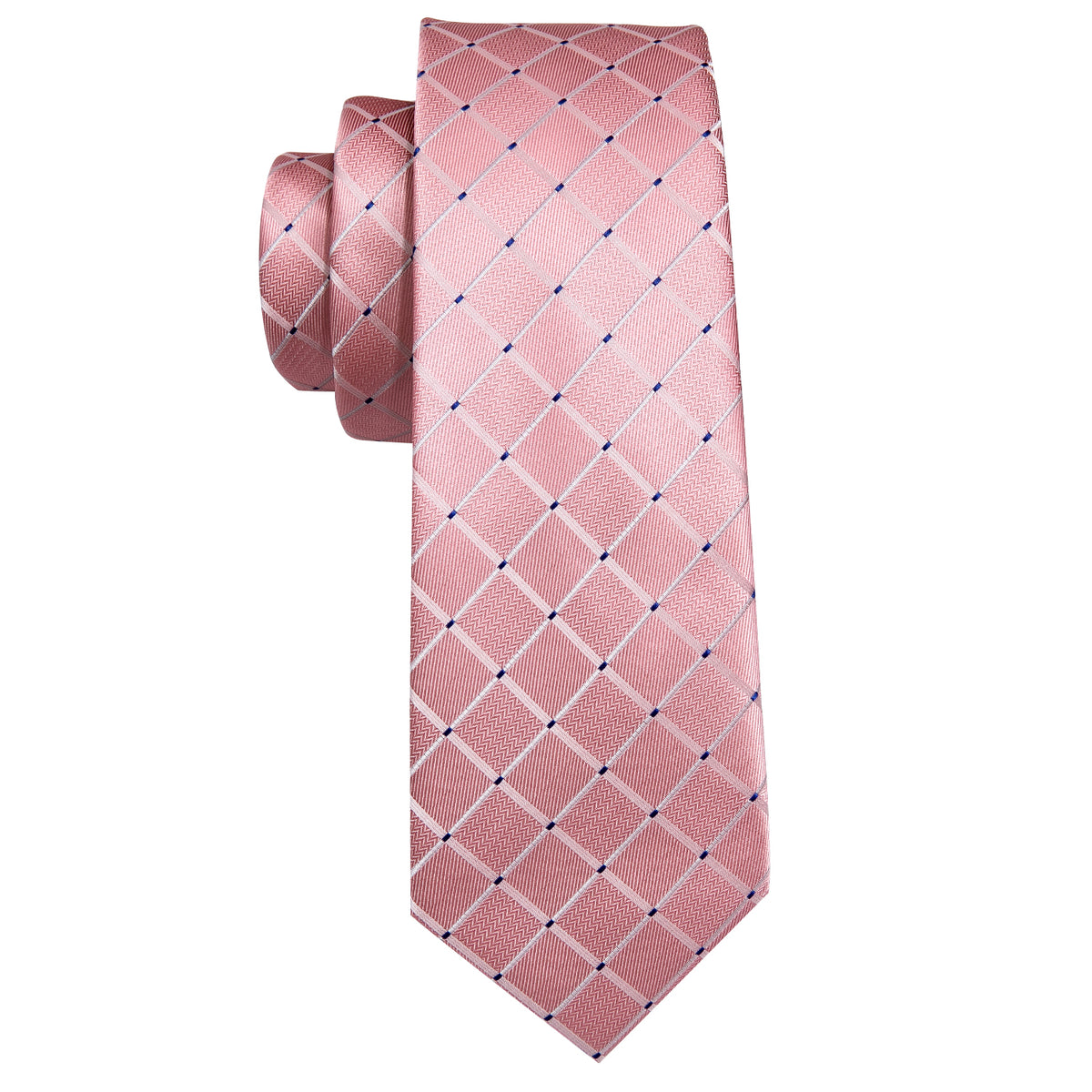 Pink Plaid Tie, Pocket Square and Cufflinks Set tie sets - Sophisticated Gentlemen