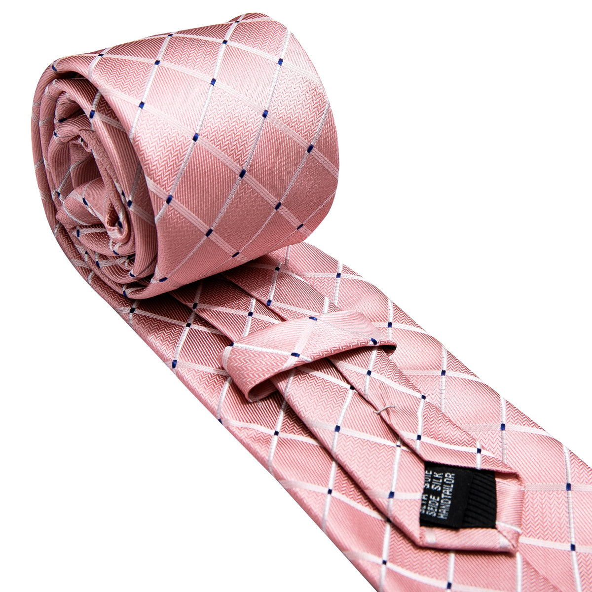 Pink Plaid Tie, Pocket Square and Cufflinks Set tie sets - Sophisticated Gentlemen