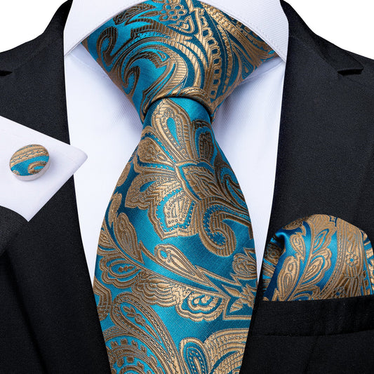Aquamarine Sunset Tie Set tie sets - Sophisticated Gentlemen