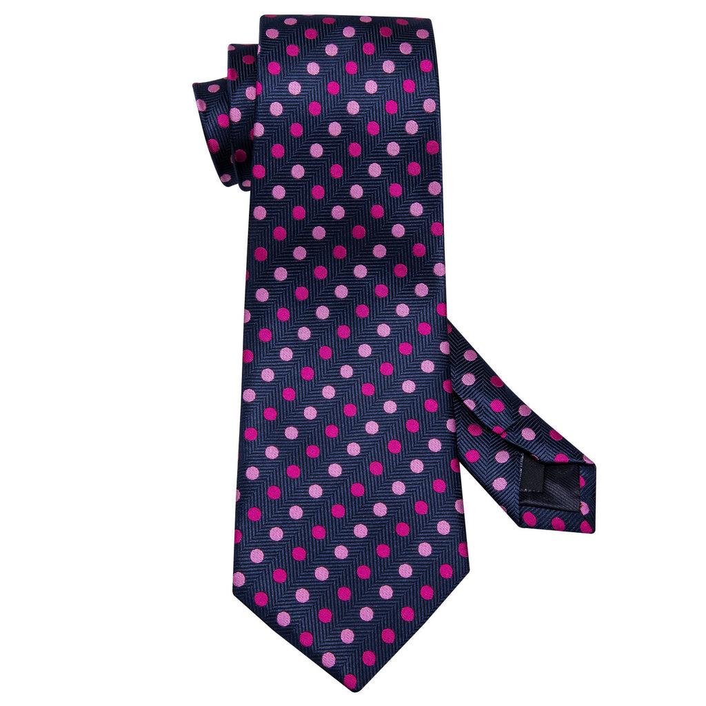 Pink Purple Polka Dot Tie, Pocket Square and Cufflinks Set tie sets - Sophisticated Gentlemen