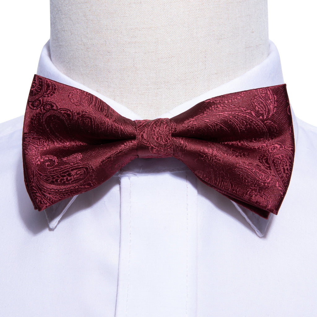 Red Floral Bow Tie Set bow ties - Sophisticated Gentlemen