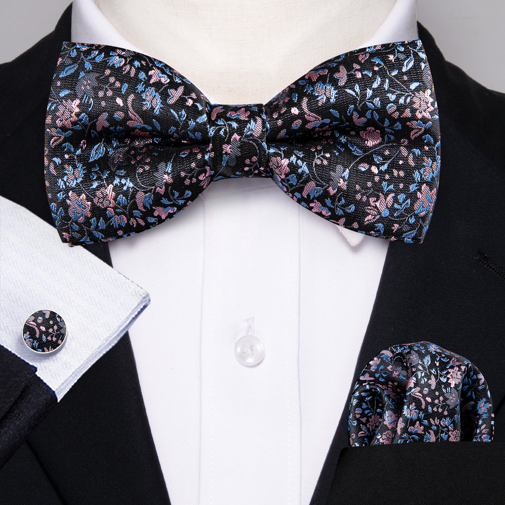Luxury Floral Paisley Bow Tie Set bow ties - Sophisticated Gentlemen