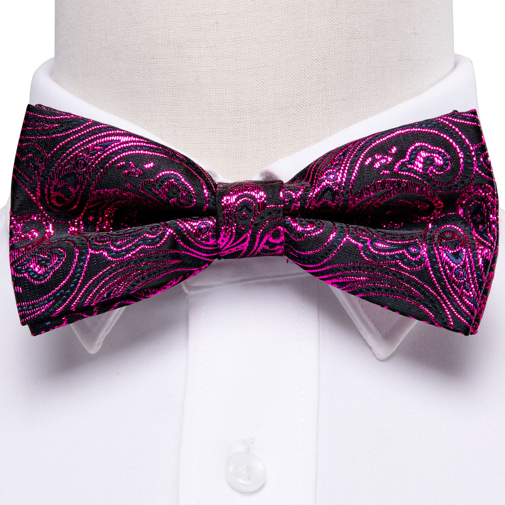 Red Paisley Bow Tie Set bow ties - Sophisticated Gentlemen