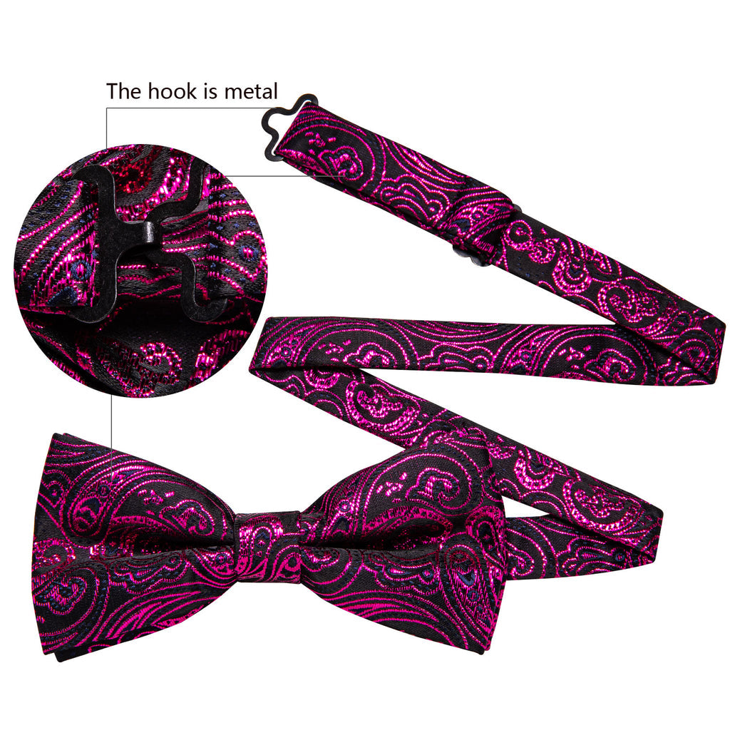 Red Paisley Bow Tie Set bow ties - Sophisticated Gentlemen
