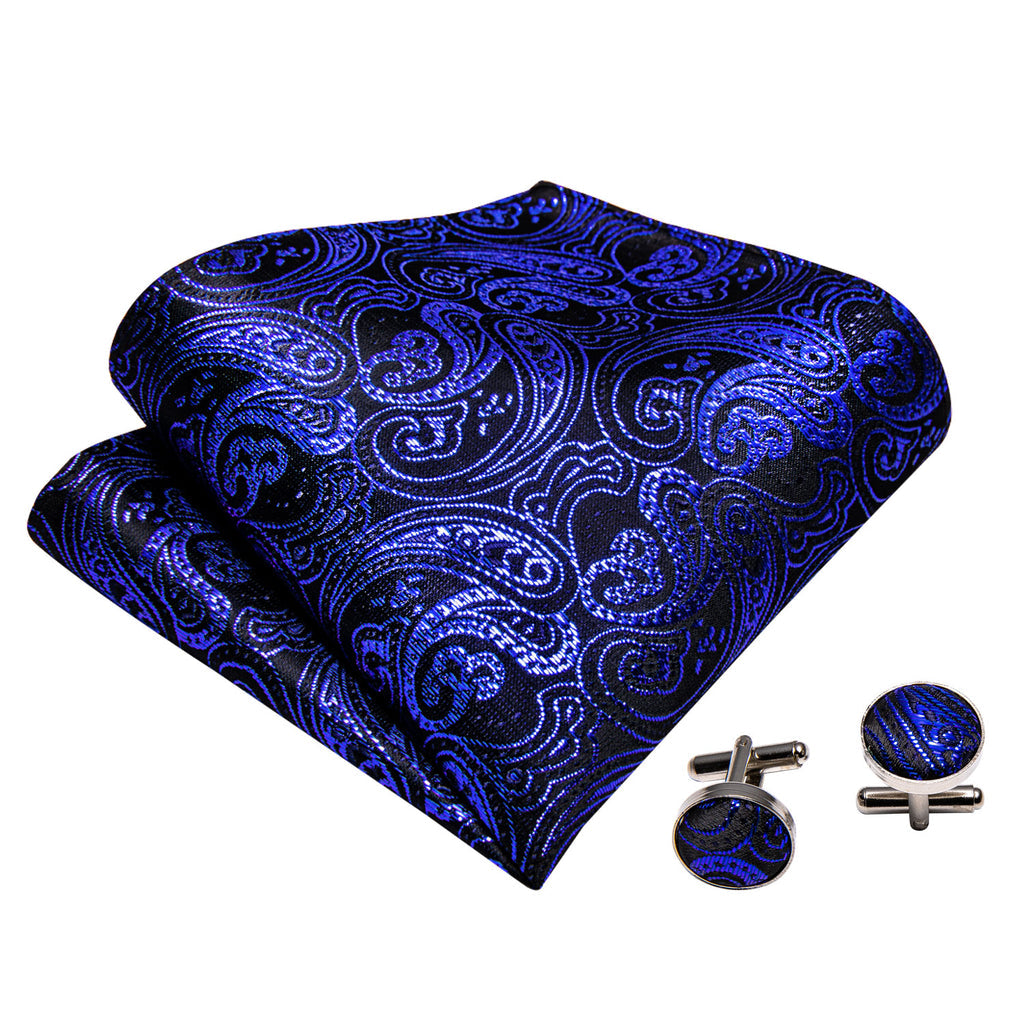 RoyalBlue Paisley Bow Tie Set bow ties - Sophisticated Gentlemen