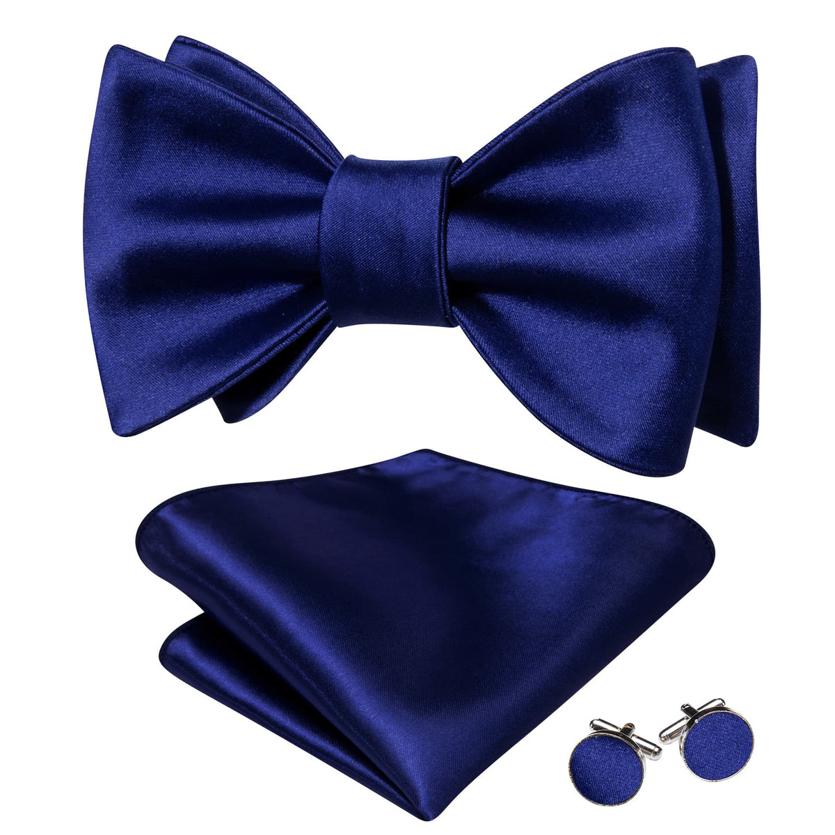 Navy Blue Bow Tie Set bow ties - Sophisticated Gentlemen