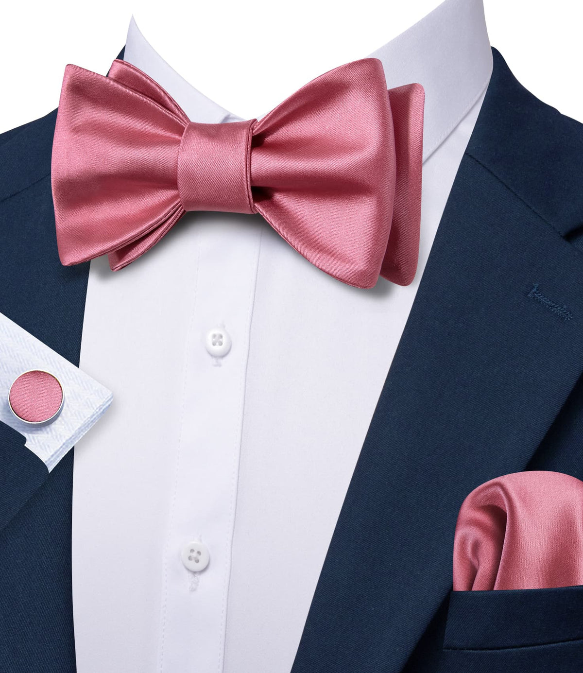 Light Pink Bow Tie Set bow ties - Sophisticated Gentlemen