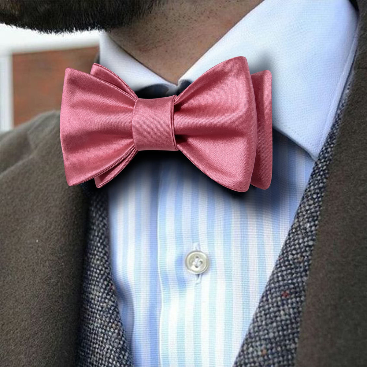 Light Pink Bow Tie Set bow ties - Sophisticated Gentlemen