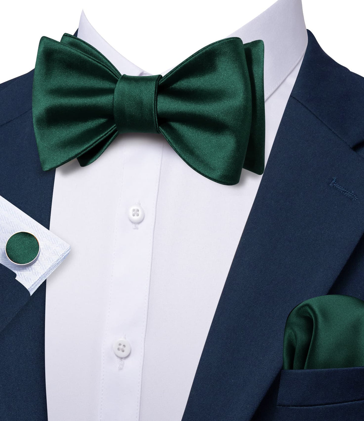 Dark Green Bow Tie Set bow ties - Sophisticated Gentlemen