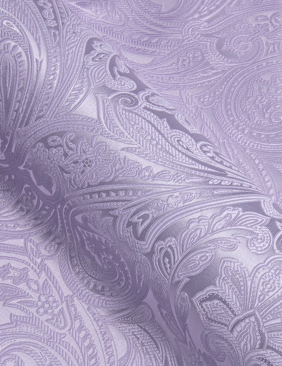 Light Purple Paisley Silk Dress Shirt shirt - Sophisticated Gentlemen