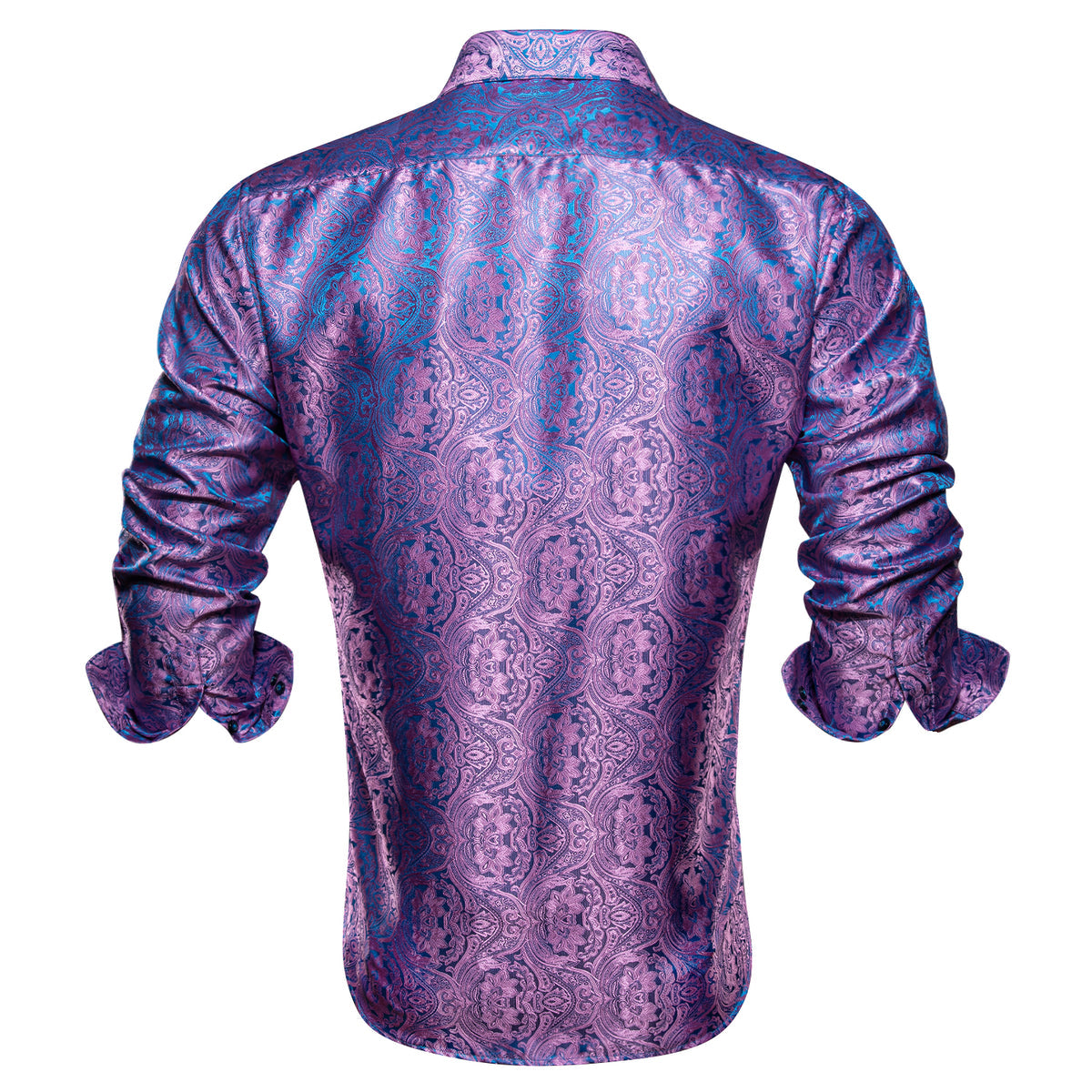 Pink and Blue Paisley Dress Shirt shirt - Sophisticated Gentlemen