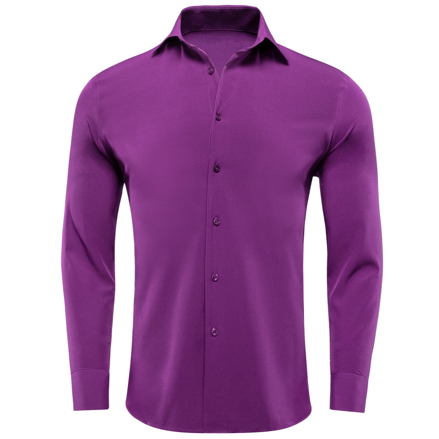 Solid Purple Dress Shirt shirt S - Sophisticated Gentlemen