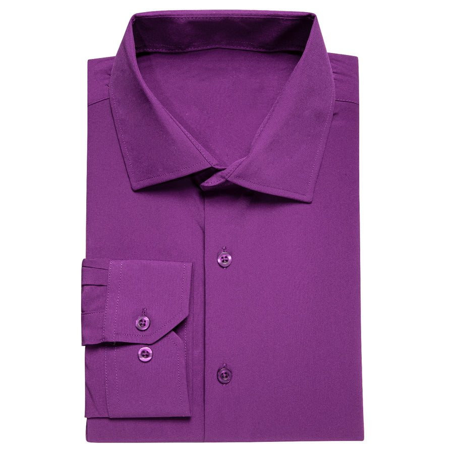 Solid Purple Dress Shirt shirt - Sophisticated Gentlemen