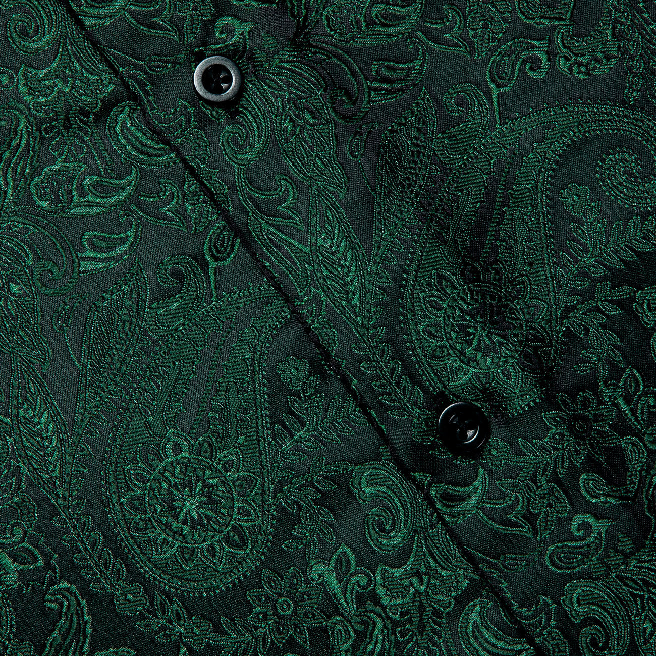 Dark Green Paisley Dress Shirt shirt - Sophisticated Gentlemen
