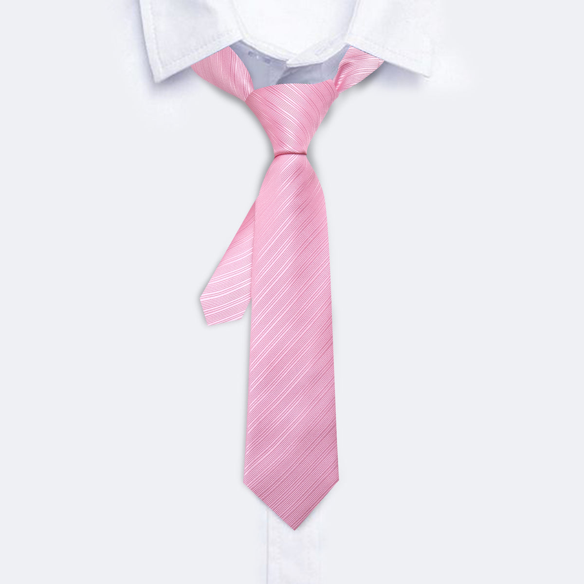 Pink Striped Children Tie, Pocket Square and Cufflinks Set tie sets - Sophisticated Gentlemen