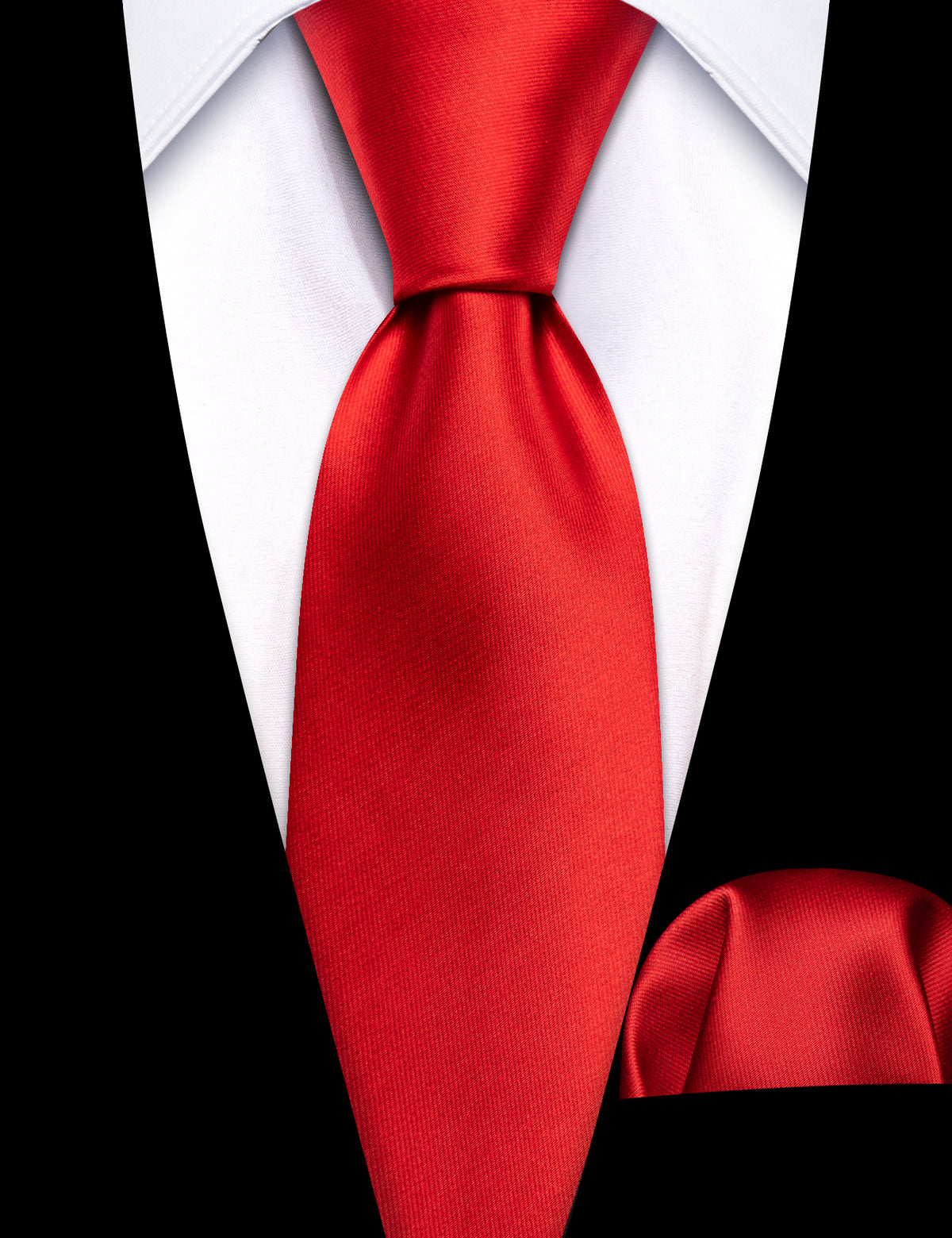 Red Solid Silk Children Tie, Pocket Square and Cufflinks Set tie sets - Sophisticated Gentlemen