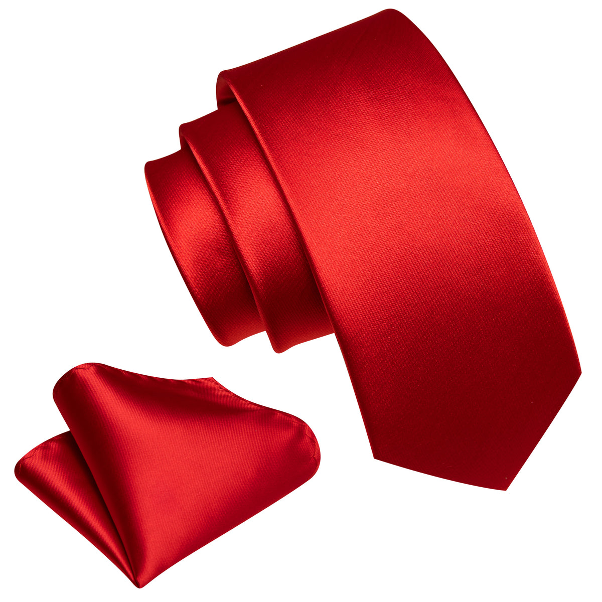 Red Solid Silk Children Tie, Pocket Square and Cufflinks Set tie sets - Sophisticated Gentlemen