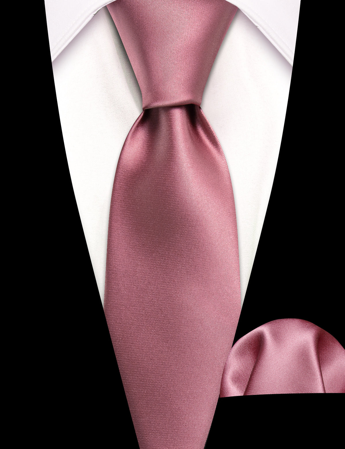Pale Violet Red Solid Tie, Pocket Square and Cufflinks Set tie sets - Sophisticated Gentlemen