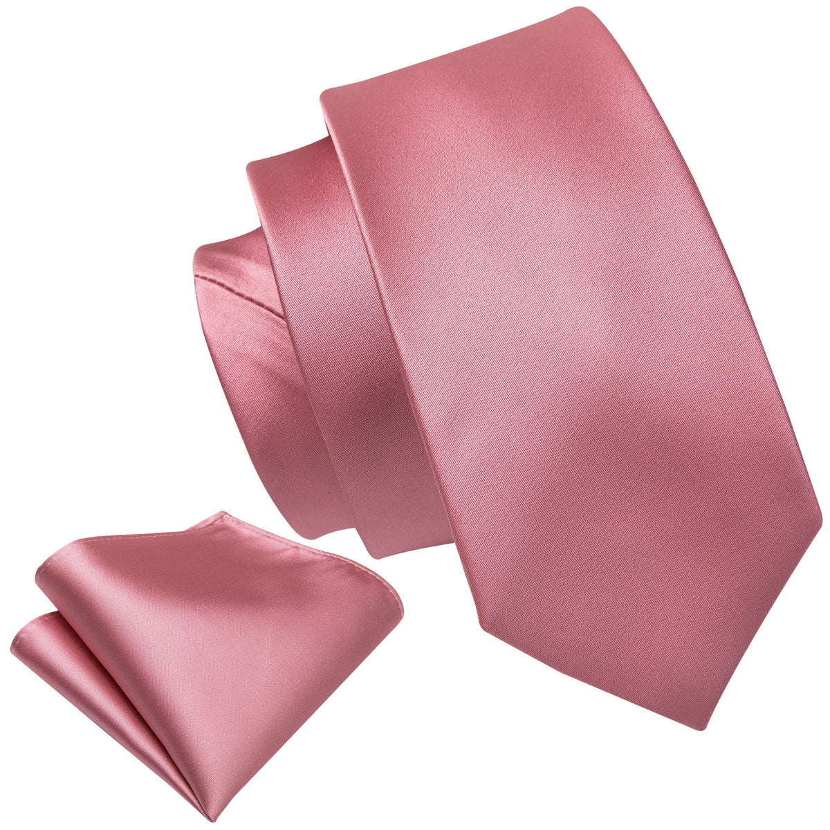 Pale Violet Red Solid Tie, Pocket Square and Cufflinks Set tie sets - Sophisticated Gentlemen