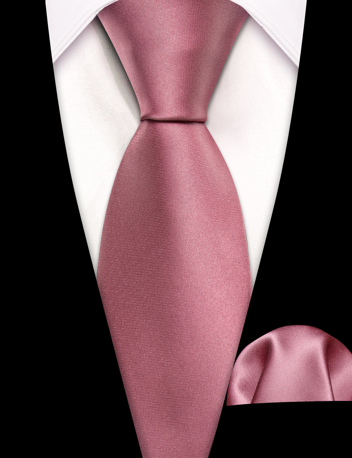 Pale Violet Red Solid Tie, Pocket Square and Cufflinks Set tie sets - Sophisticated Gentlemen