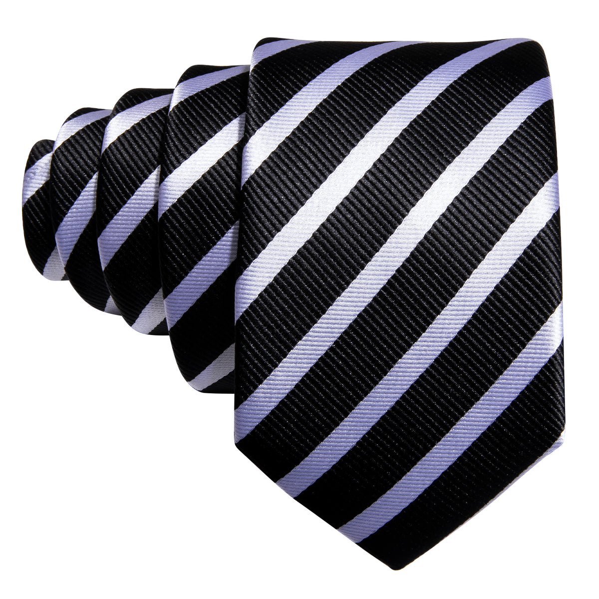 Black White Striped Children Tie, Pocket Square and Cufflinks Set tie sets - Sophisticated Gentlemen