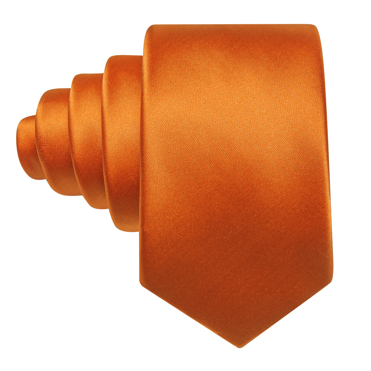 Orange Solid Tie, Pocket Square and Cufflinks Set tie sets - Sophisticated Gentlemen