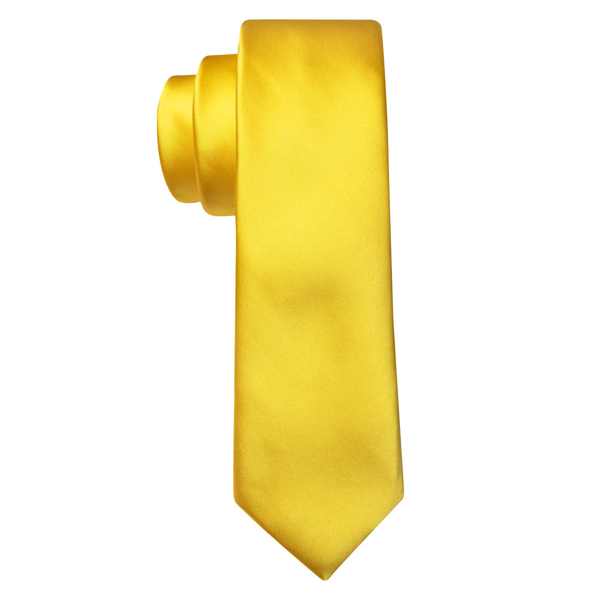 Yellow Solid Tie, Pocket Square and Cufflinks Set tie sets - Sophisticated Gentlemen