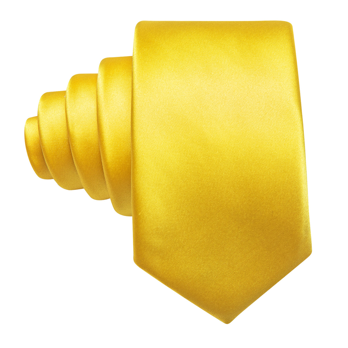 Yellow Solid Tie, Pocket Square and Cufflinks Set tie sets - Sophisticated Gentlemen
