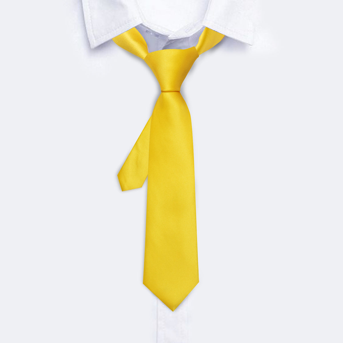 Yellow Solid Tie, Pocket Square and Cufflinks Set tie sets - Sophisticated Gentlemen