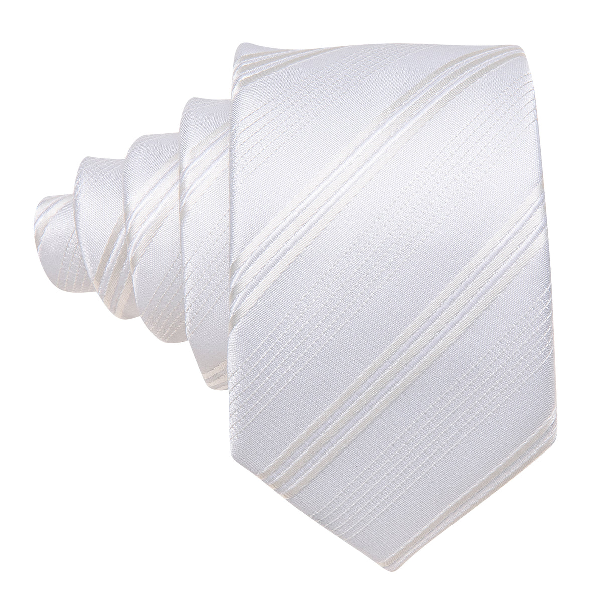 White Striped Children Tie, Pocket Square and Cufflinks Set tie sets - Sophisticated Gentlemen