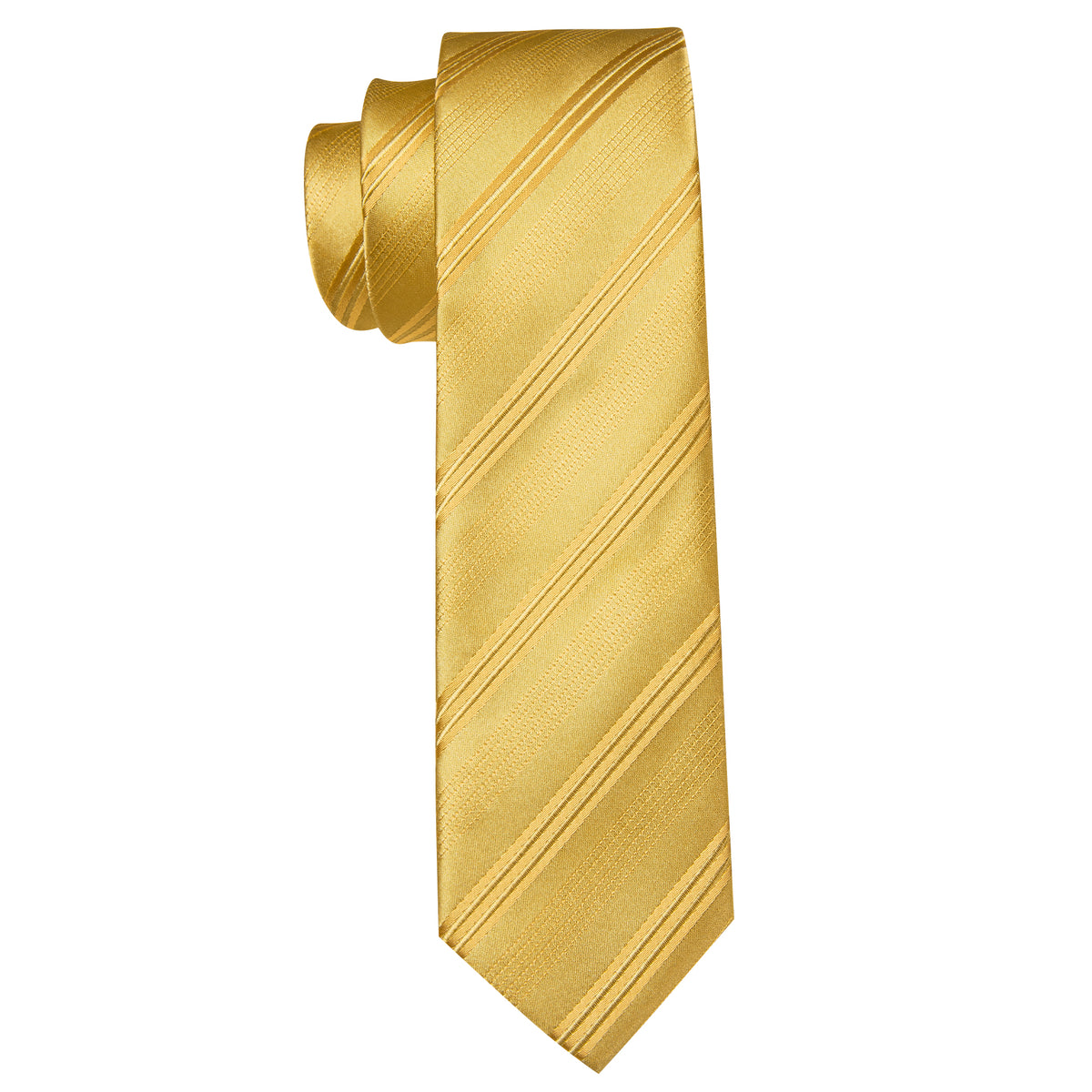 Gold Striped Children Tie, Pocket Square and Cufflinks Set tie sets - Sophisticated Gentlemen
