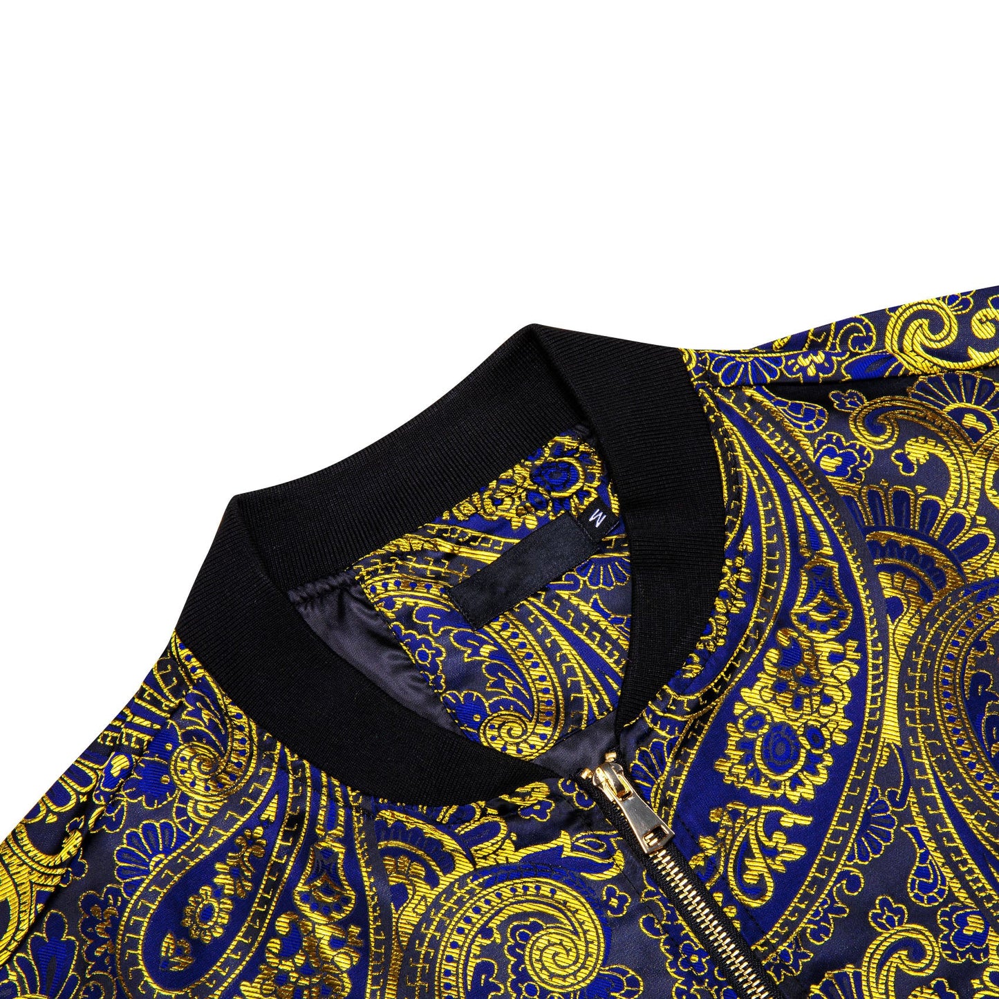 Yellow and Blue Paisley Bomber Jacket jacket - Sophisticated Gentlemen