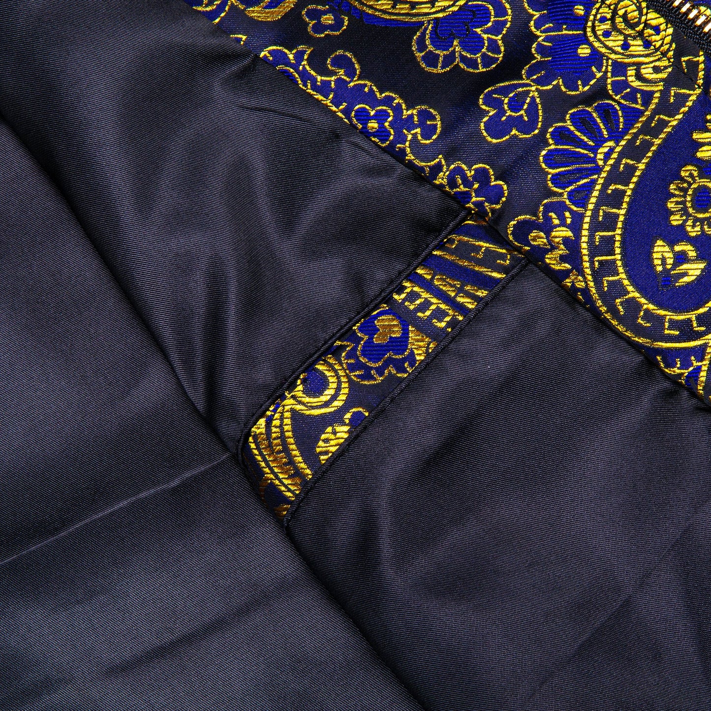 Yellow and Blue Paisley Bomber Jacket jacket - Sophisticated Gentlemen